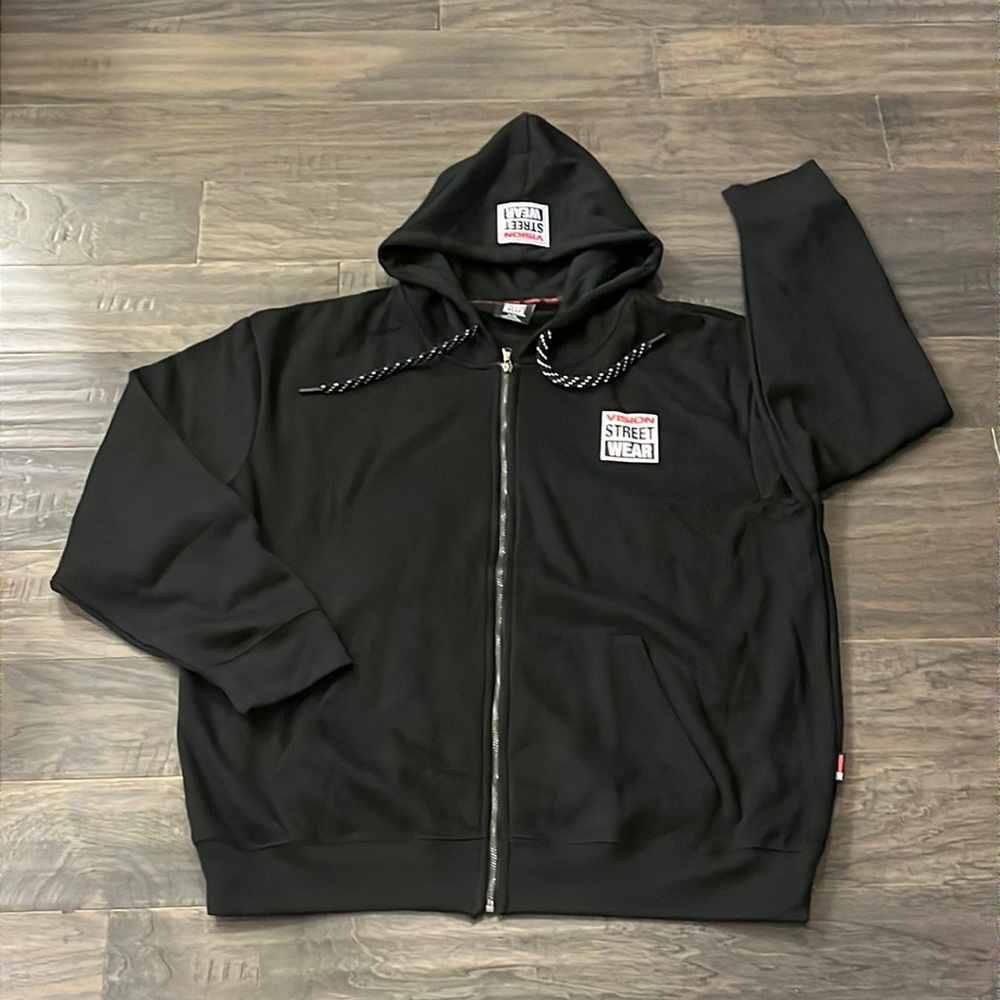 Vision Street Wear VSW Hoodie Sweat Jacket skate skateboard black new Mens XL